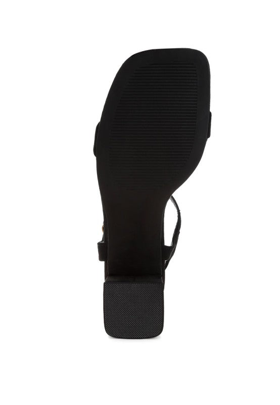 Akiya Square Toe Block Heels - Tigbul's Variety Fashion Shop