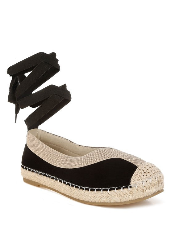 Yalva Microfiber Detachable Lace Espadrilles - Tigbul's Variety Fashion Shop