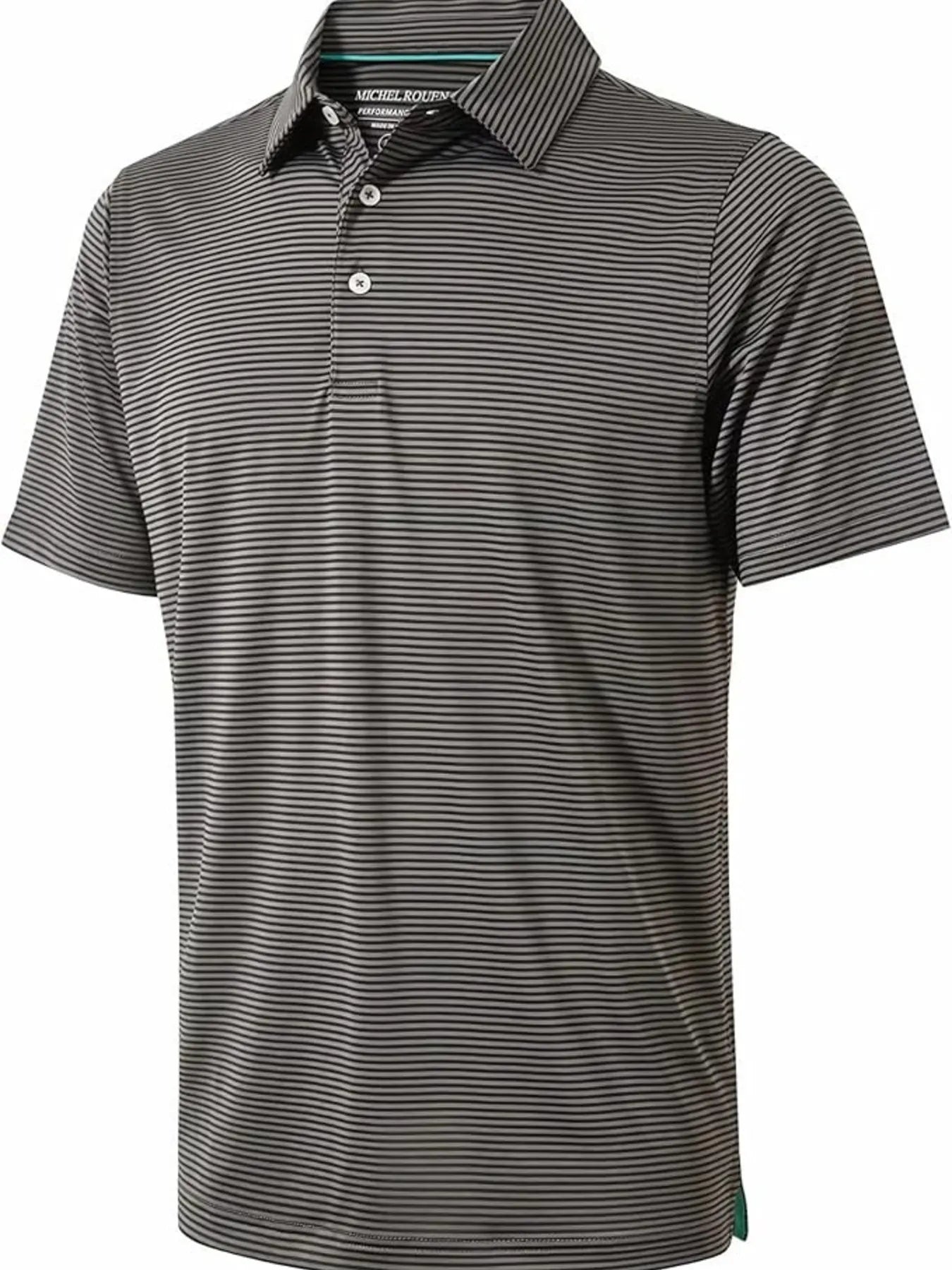 Men's Full Size Striped Short Sleeve Polo Plus Size - Tigbul's Variety Fashion Shop