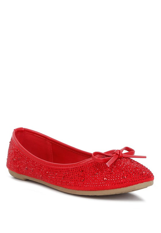 Hosana Rhinestones & Stud Embellished Ballet Flats - Tigbul's Variety Fashion Shop