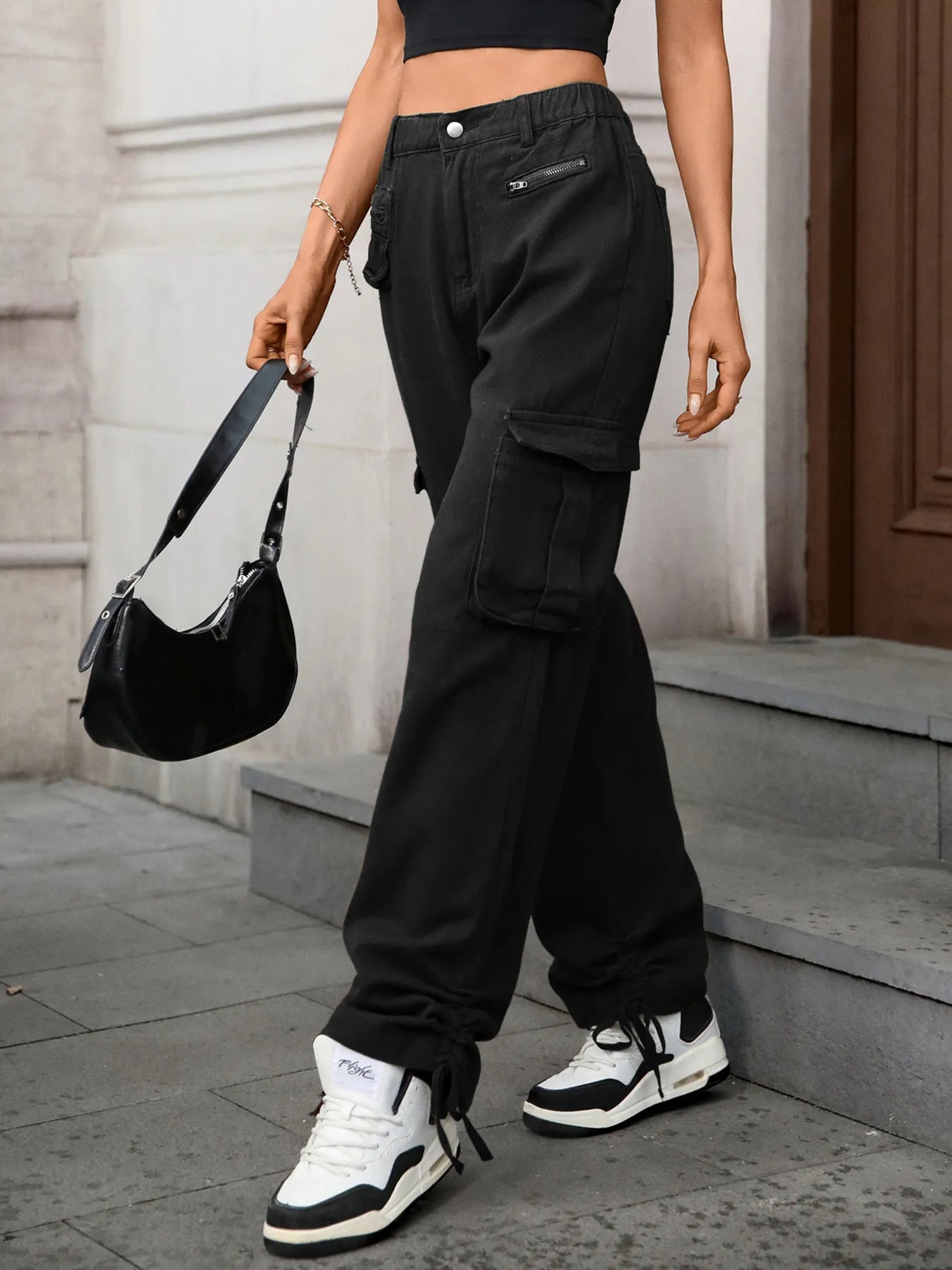 Wide Leg Cargo Jeans - Tigbul's Variety Fashion Shop