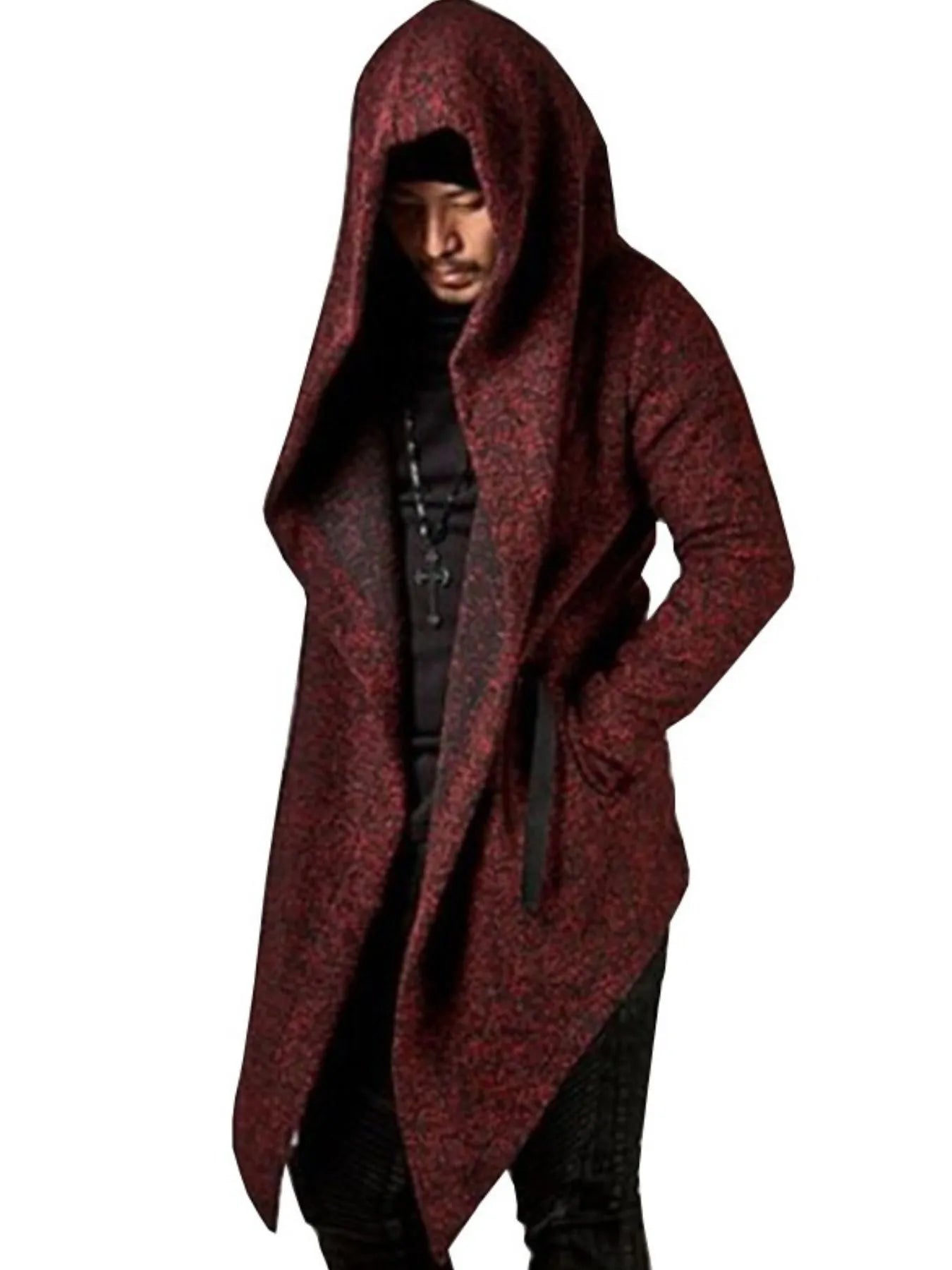 Men's Plus Size Long Sleeve Hooded Coat - Tigbul's Variety Fashion Shop