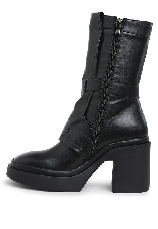 Syrah Chunky Biker Boots - Tigbul's Variety Fashion Shop