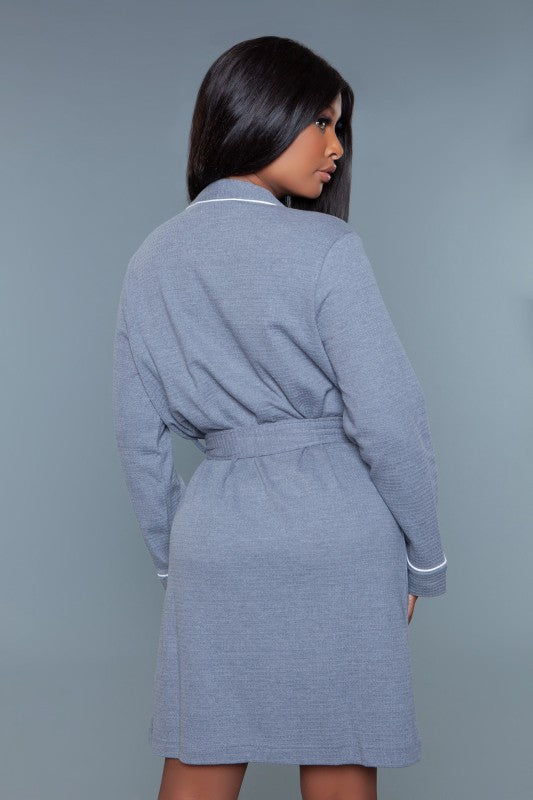 Ladies Tie Belt Waffle Robe - Tigbul's Variety Fashion Shop