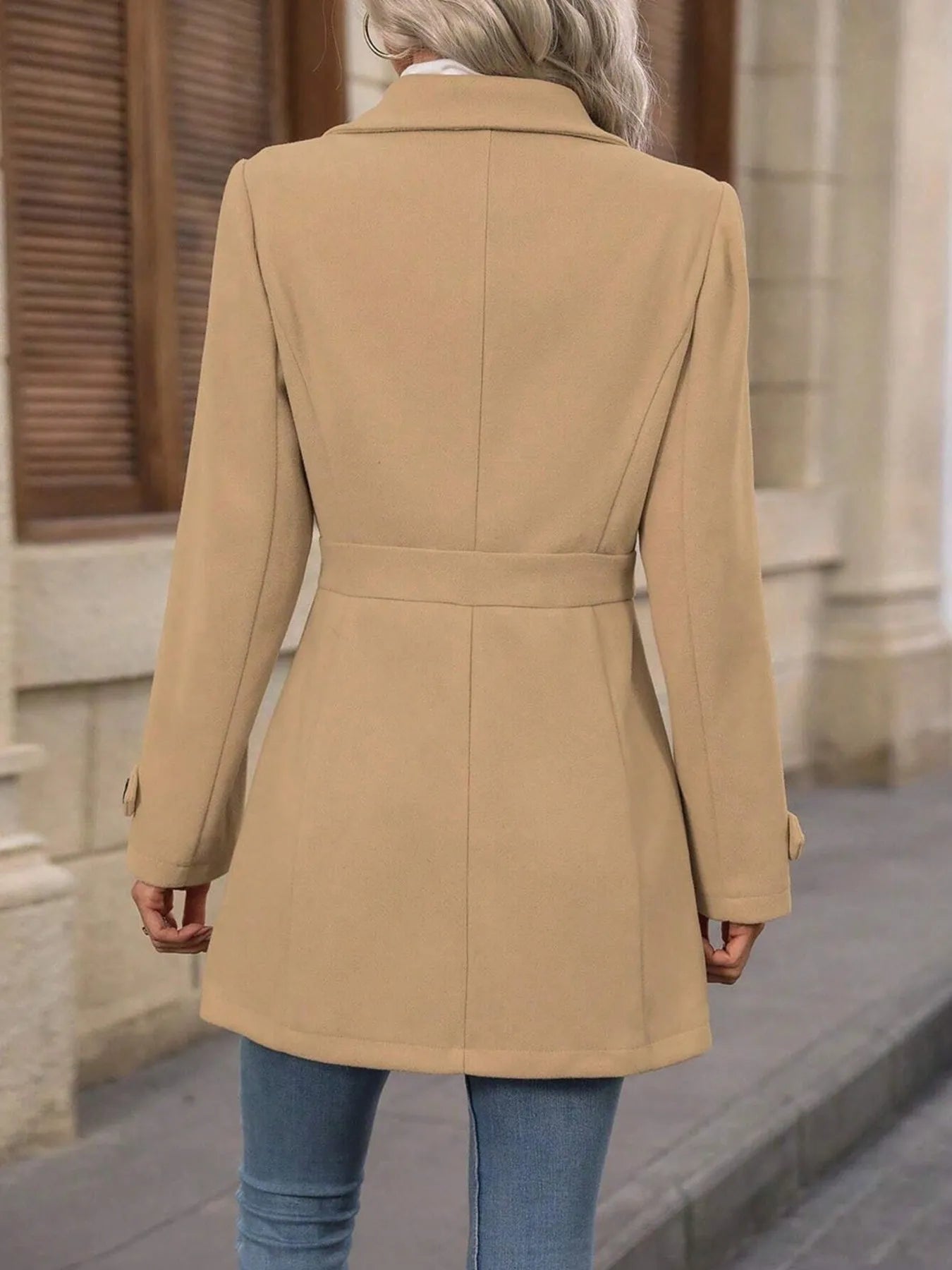 Button Up Long Sleeve Coat - Tigbul's Variety Fashion Shop