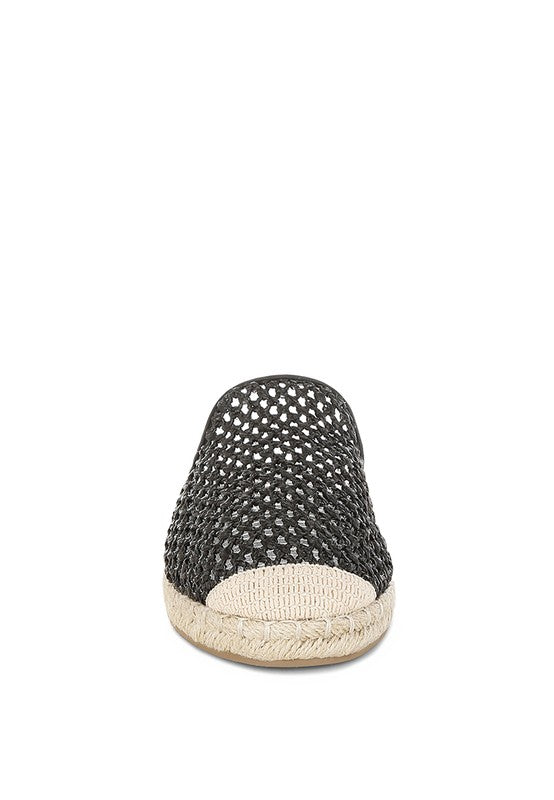 Nongai Raffia Espadrilles Mules - Tigbul's Variety Fashion Shop