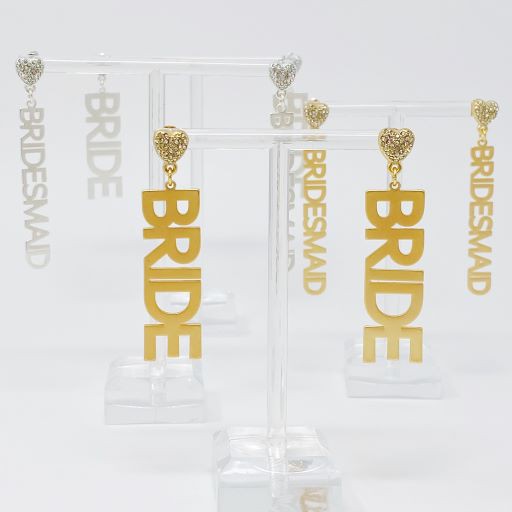 Say I Do Bride Dangle Earrings - Tigbul's Variety Fashion Shop