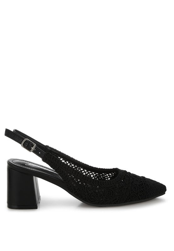 Tolina Woven Design Slingback Sandals - Tigbul's Variety Fashion Shop