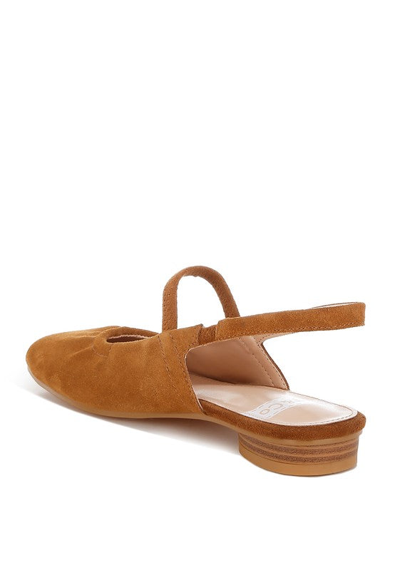 Bounzi Soft Suede Leather Slingback Sandals - Tigbul's Variety Fashion Shop