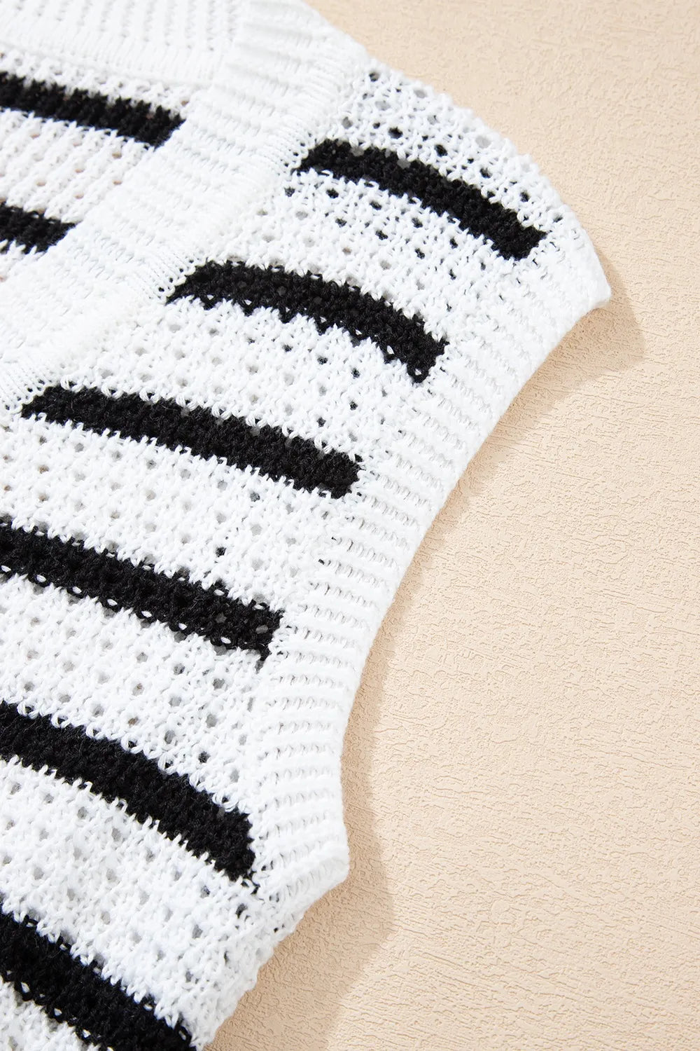 Striped Button-Up Knit Sweater Vest - Tigbul's Variety Fashion Shop
