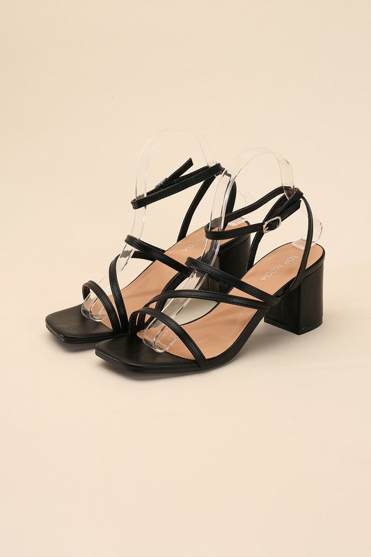 Strappy Block Heel Sandals - Tigbul's Variety Fashion Shop