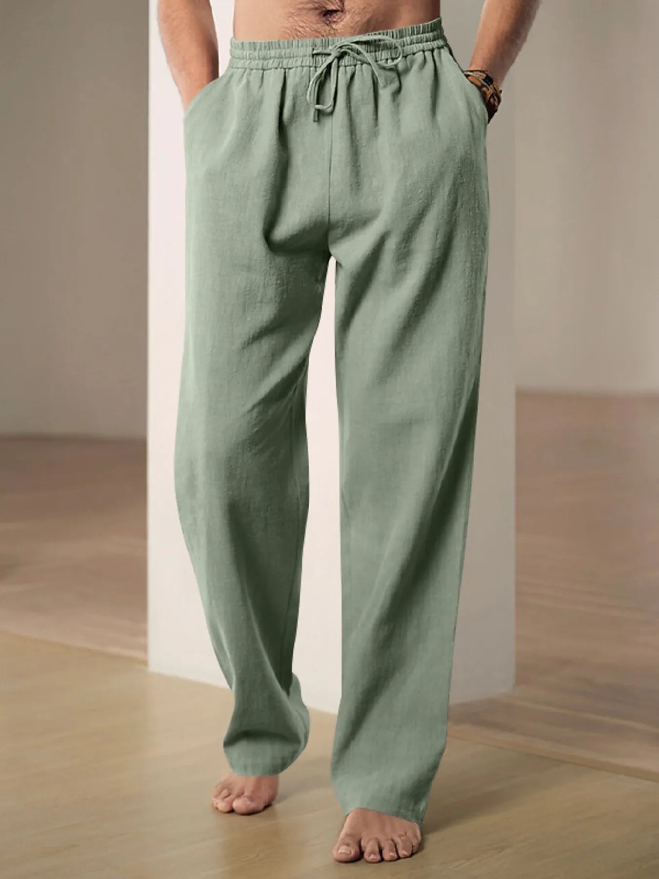 Men's Plus Size Drawstring Loose Fit Pants - Tigbul's Variety Fashion Shop