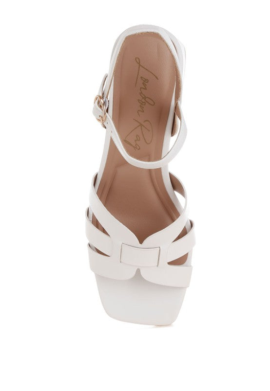 Eliska Strappy Square Toe Block Heels - Tigbul's Variety Fashion Shop