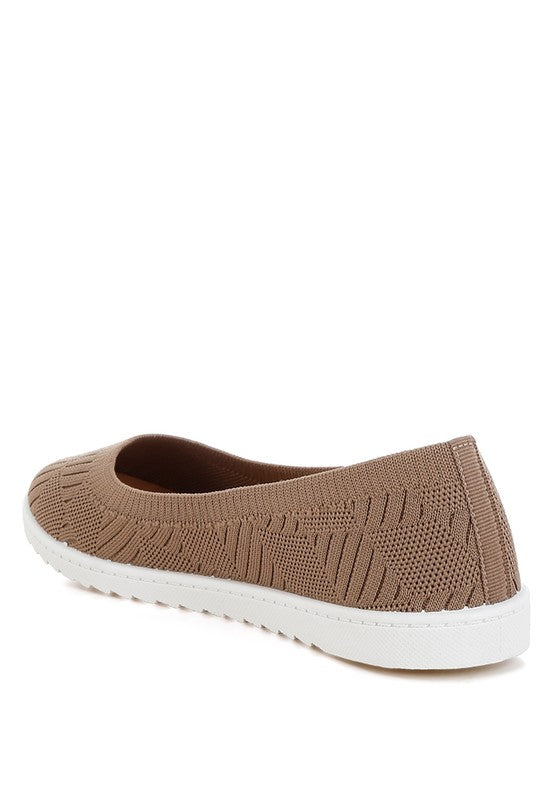 Lubna Knitted Flat Ballet Flats - Tigbul's Variety Fashion Shop