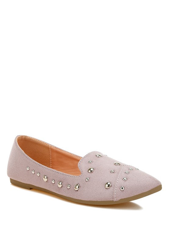 Olesia Stud Emebllished Ballet Flats - Tigbul's Variety Fashion Shop