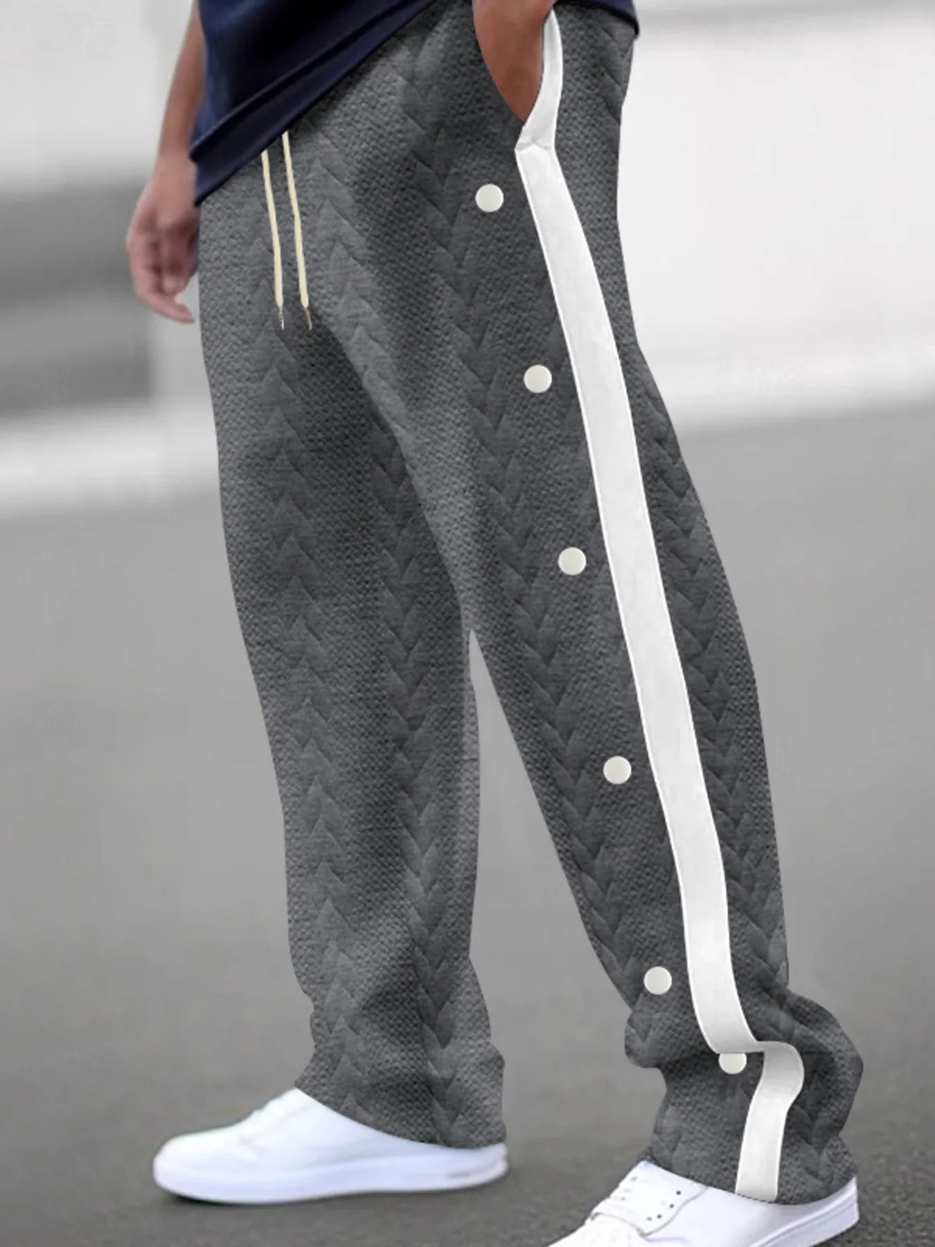Men's Full Size Textured Drawstring Pants Plus Size - Tigbul's Variety Fashion Shop