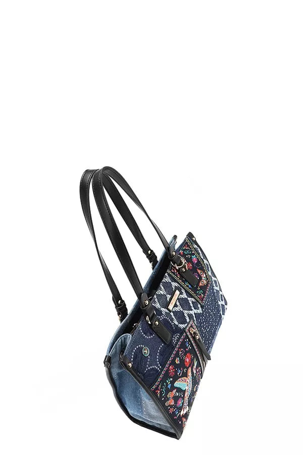Nicole Lee USA Bosque de Amor Denim Tote Bag - Tigbul's Variety Fashion Shop