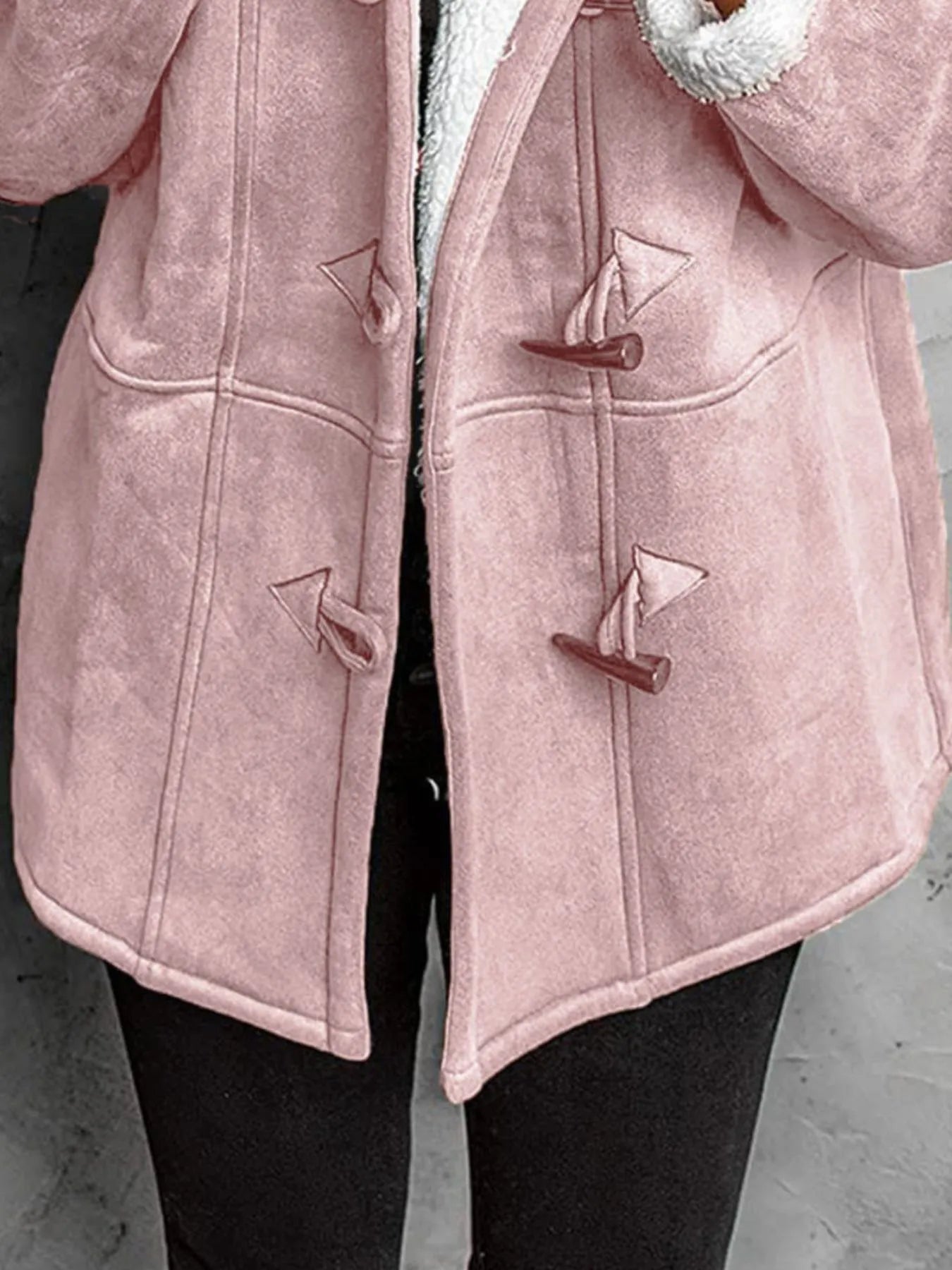 Full Size Cozy Sherpa Lined Toggle Coat with Hood Plus Size - Tigbul's Variety Fashion Shop