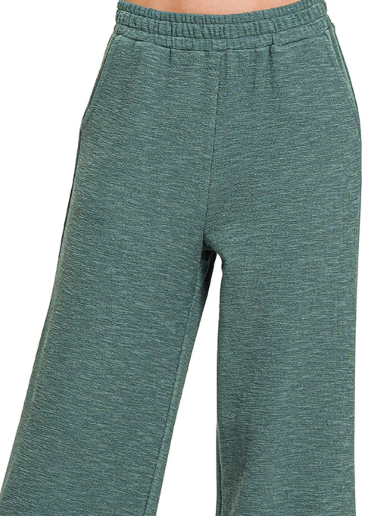 Zenana Cotton Slub Wide Leg Pants - Tigbul's Variety Fashion Shop