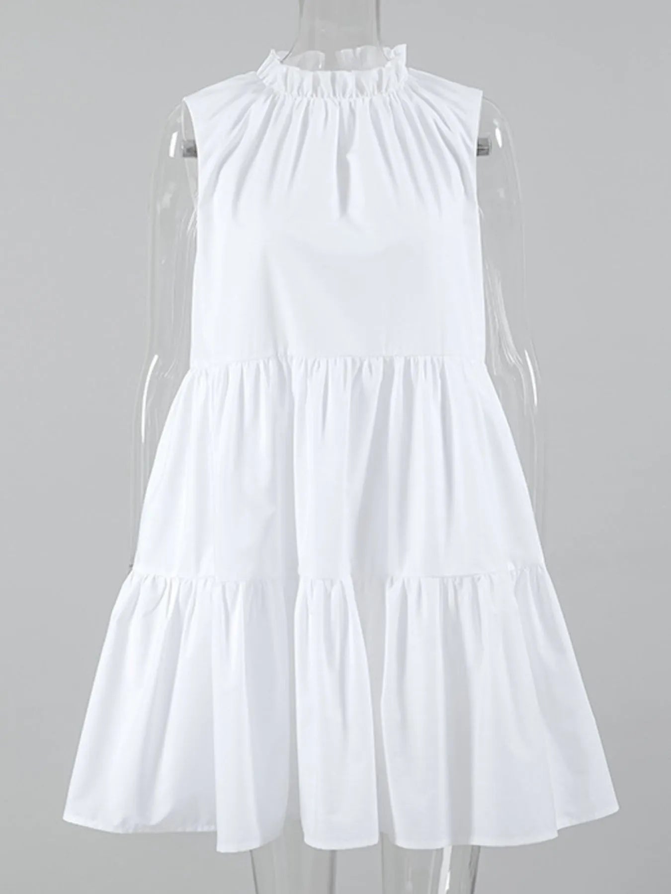 Tiered Sleeveless Summer Mini Dress - Tigbul's Variety Fashion Shop