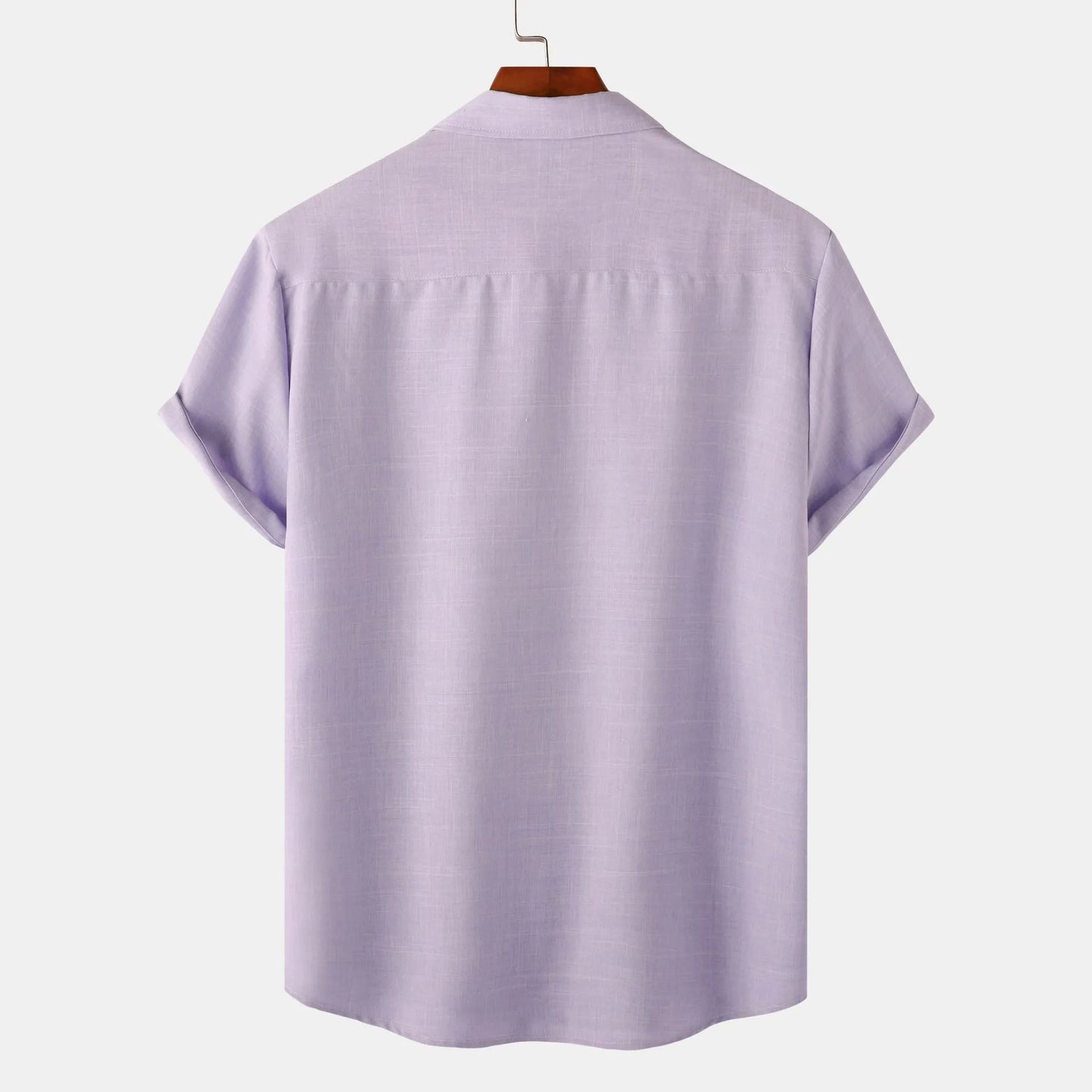Men's Plus Size Casual Short Sleeve Button-Up Shirt - Tigbul's Variety Fashion Shop