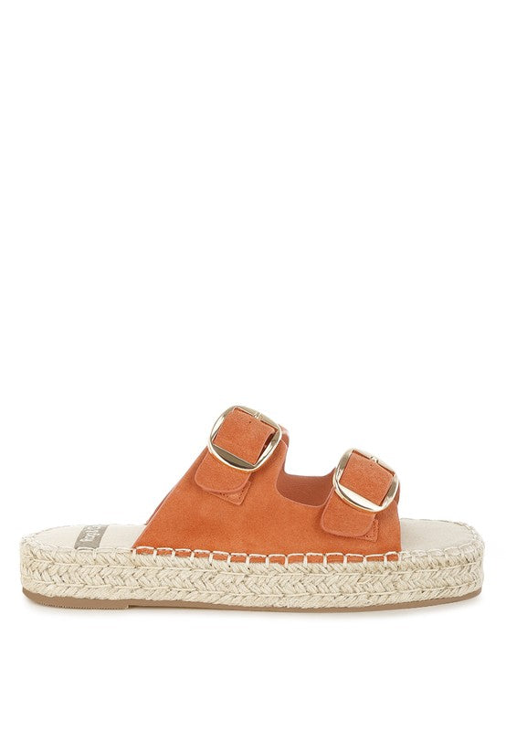 Kuopa Genuine Soft Leather Espadrille Flatform - Tigbul's Variety Fashion Shop