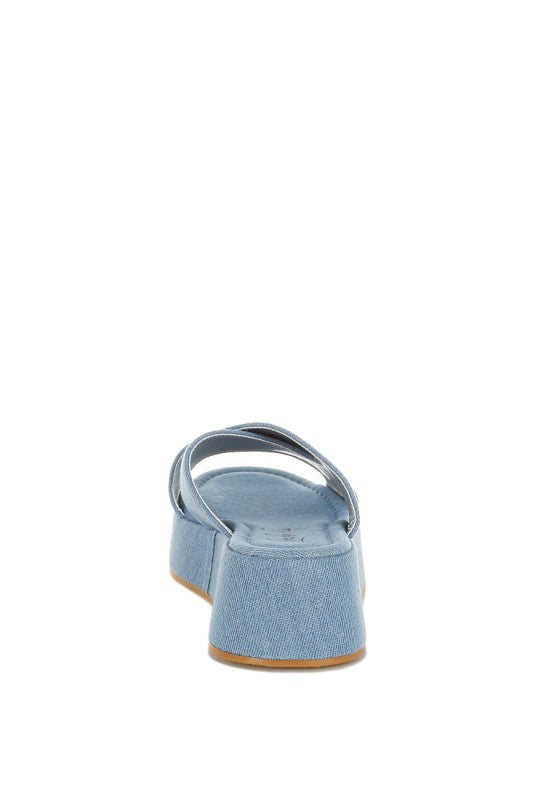Karbi Denim Flatform Slip Ons - Tigbul's Variety Fashion Shop
