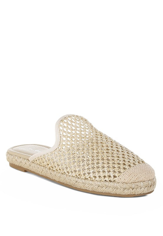Nongai Raffia Espadrilles Mules - Tigbul's Variety Fashion Shop