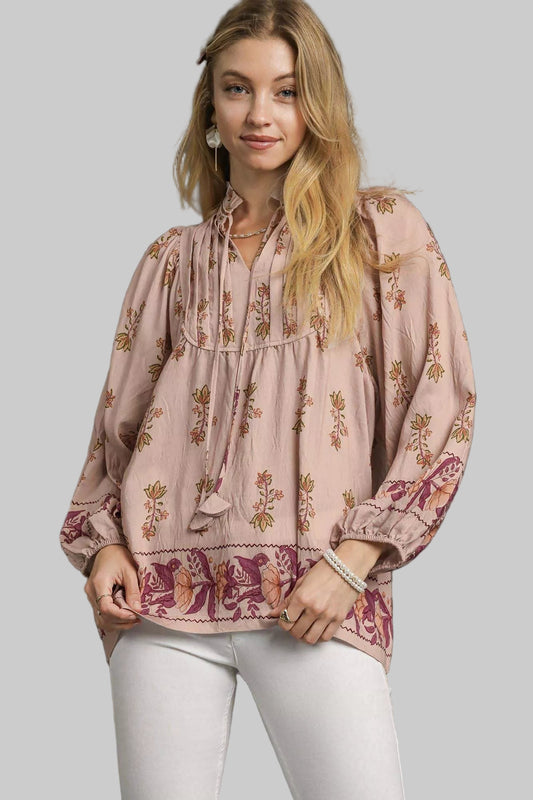Floral Boho Peasant Blouse - Tigbul's Variety Fashion Shop
