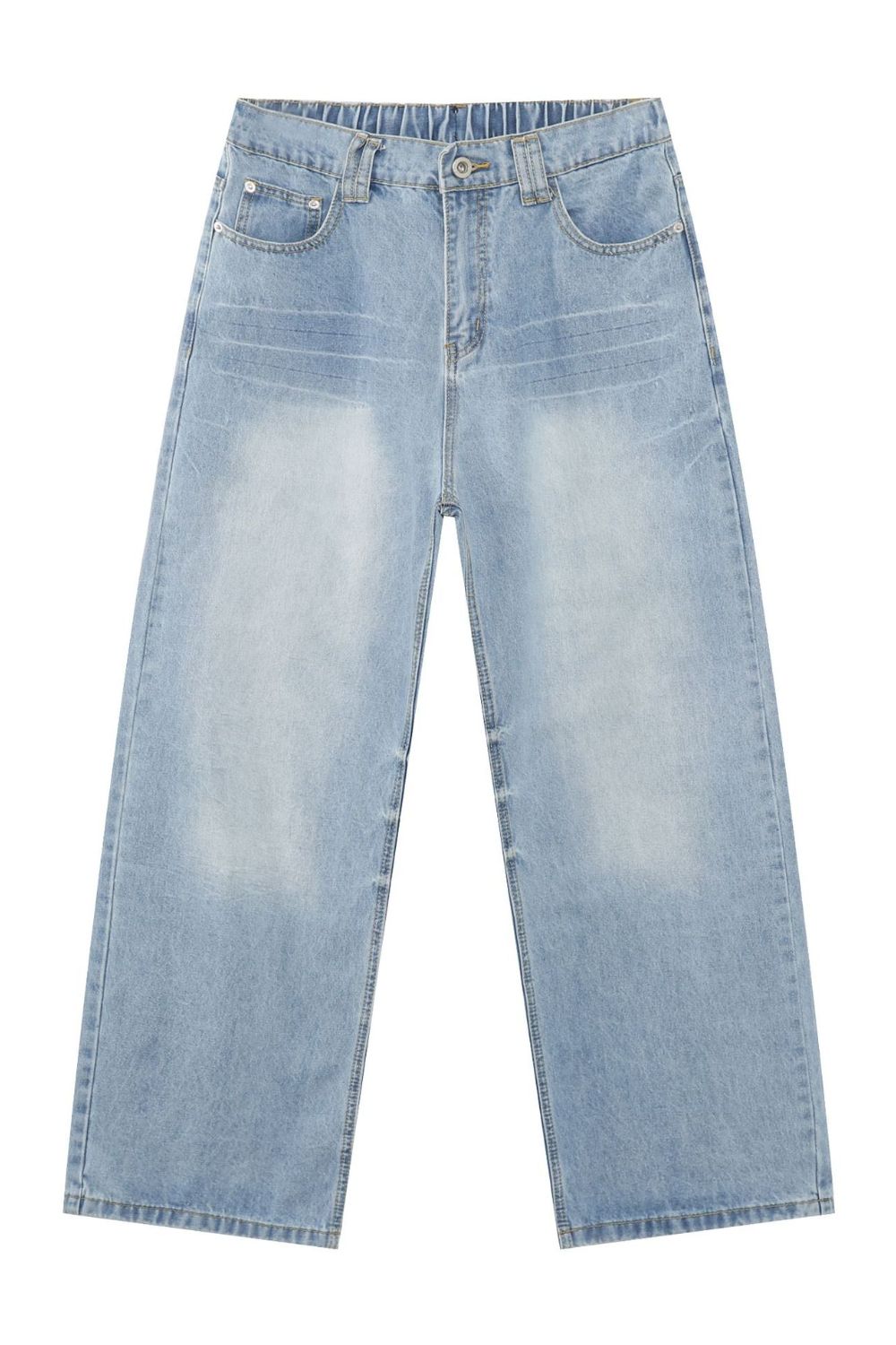 Men's Mid Rise Wide Leg Jeans with Pockets - Tigbul's Variety Fashion Shop