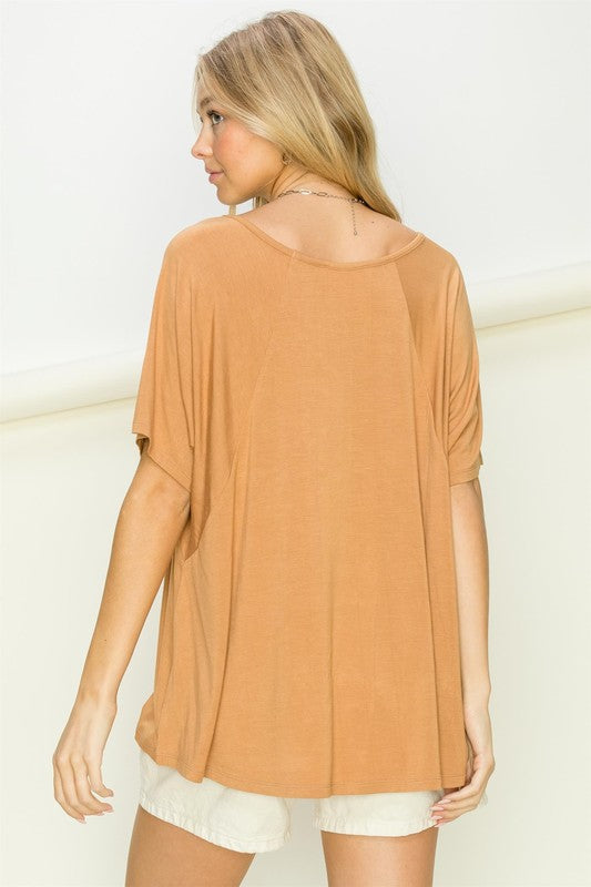 Oversized Short Sleeve Top - Tigbul's Variety Fashion Shop