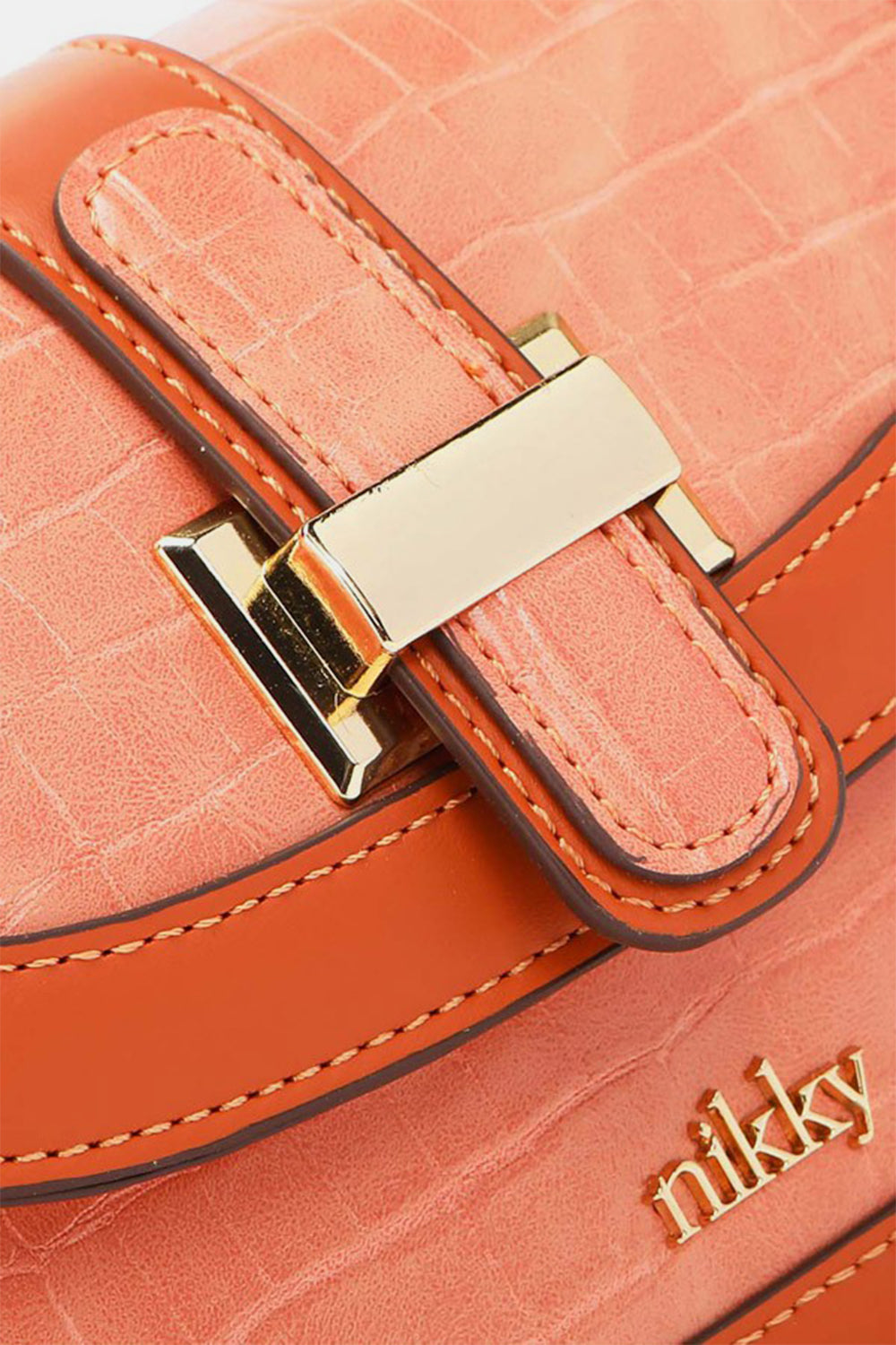 Nicole Lee USA Croc Embossed Crossbody Bag - Tigbul's Variety Fashion Shop