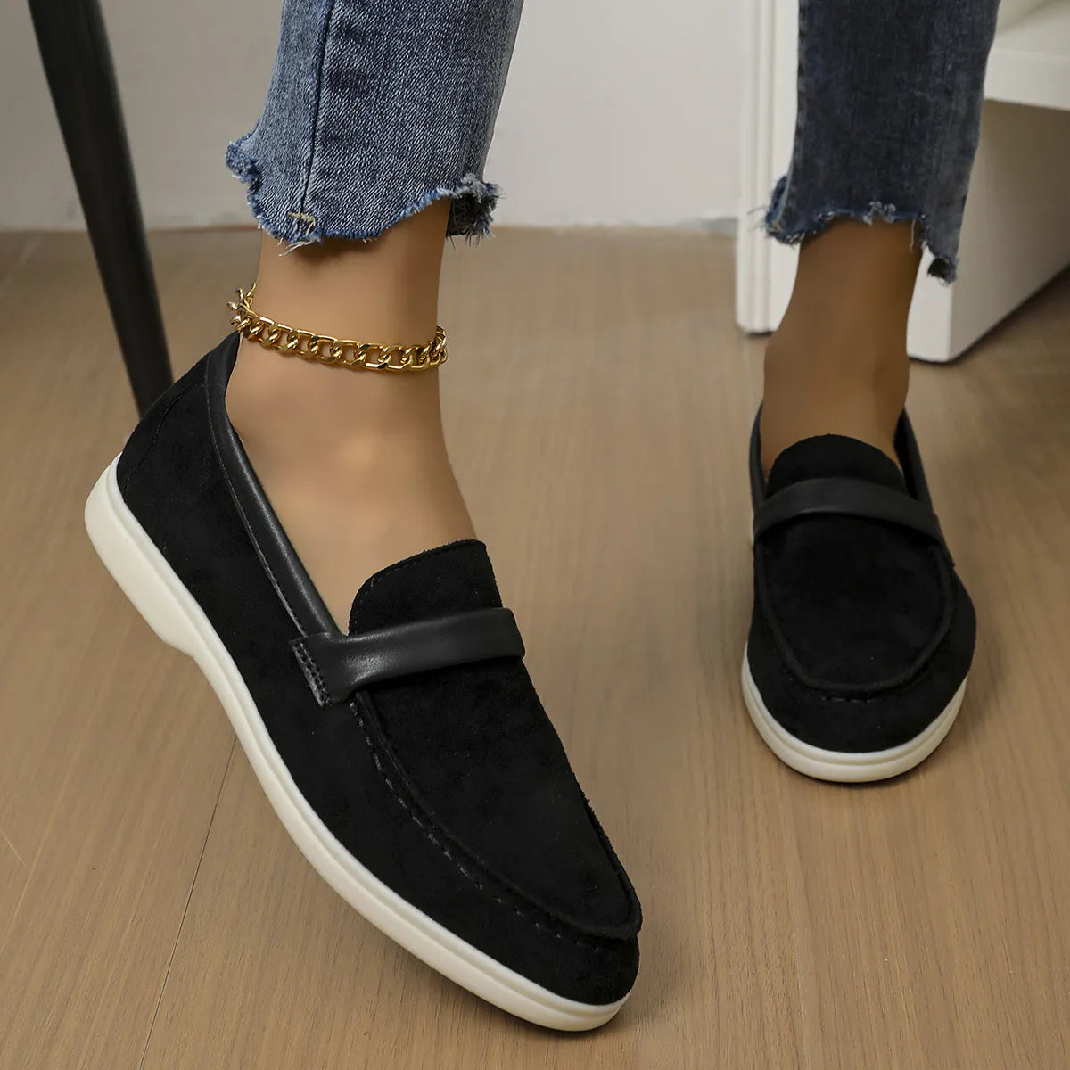 Round Toe Flats Loafers - Tigbul's Variety Fashion Shop
