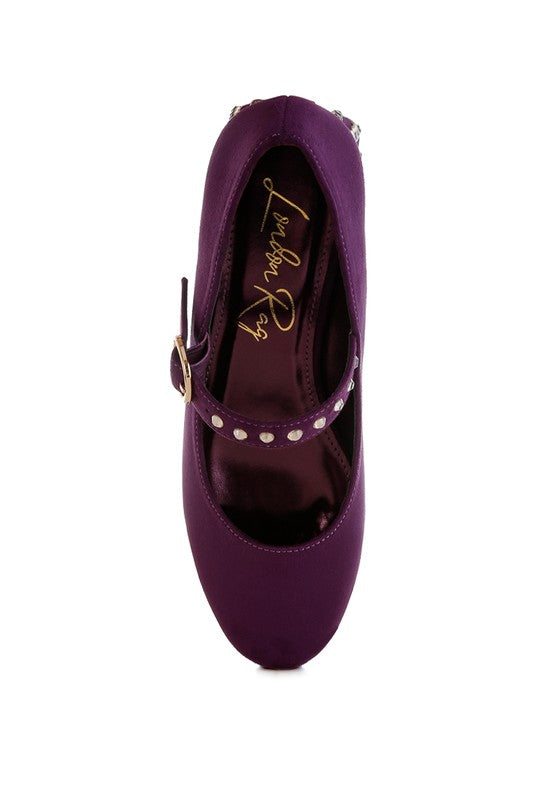 Sima Studded Mary Jane Pumps - Tigbul's Variety Fashion Shop