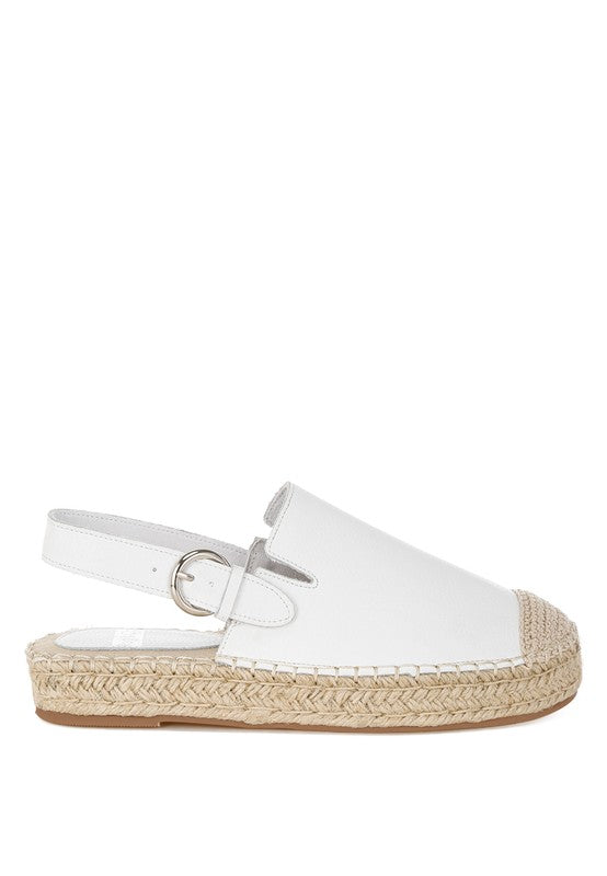 Azula Genuine Leather Espadrilles Sandals - Tigbul's Variety Fashion Shop
