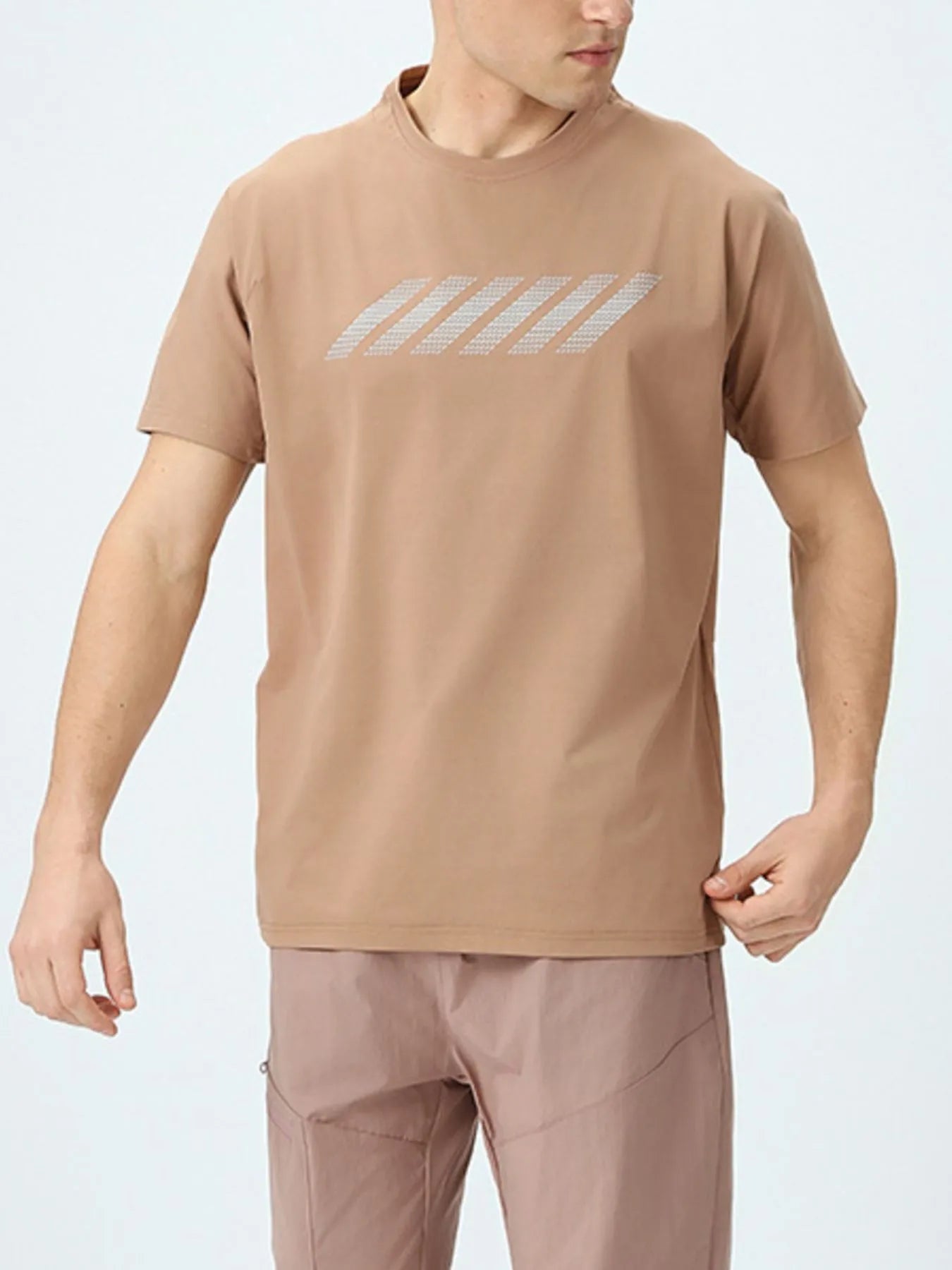 Men's Plus Size Round Neck Short Sleeve Active T-Shirt - Tigbul's Variety Fashion Shop