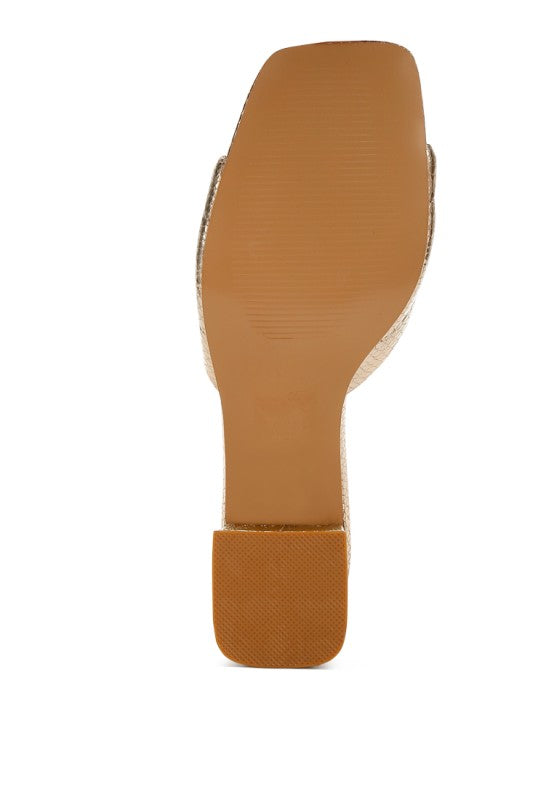 Bellamy Horsebit Detail Snake Print Sandals - Tigbul's Variety Fashion Shop