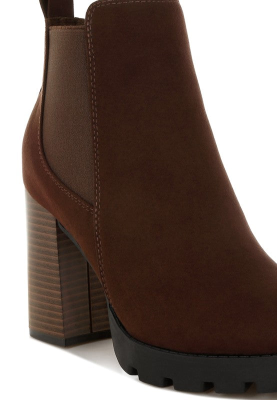 SONIA BLOCK HEELED BOOTS - Tigbul's Variety Fashion Shop