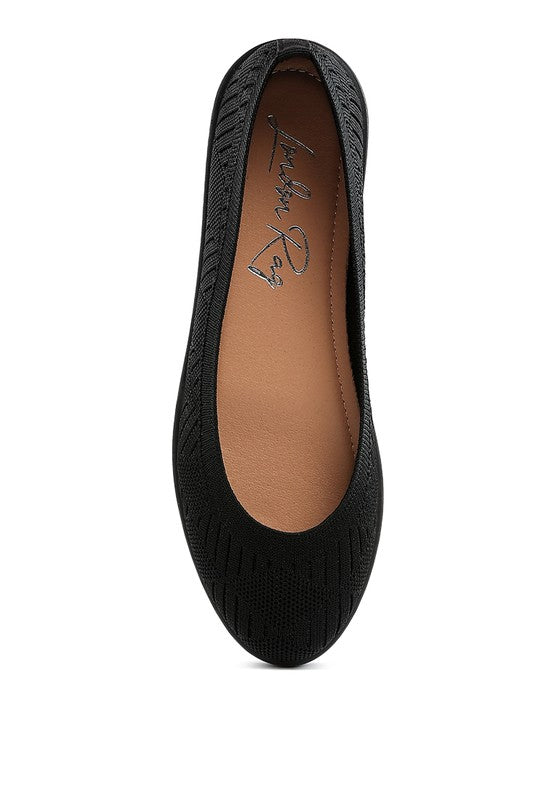 Lubna Knitted Flat Ballet Flats - Tigbul's Variety Fashion Shop