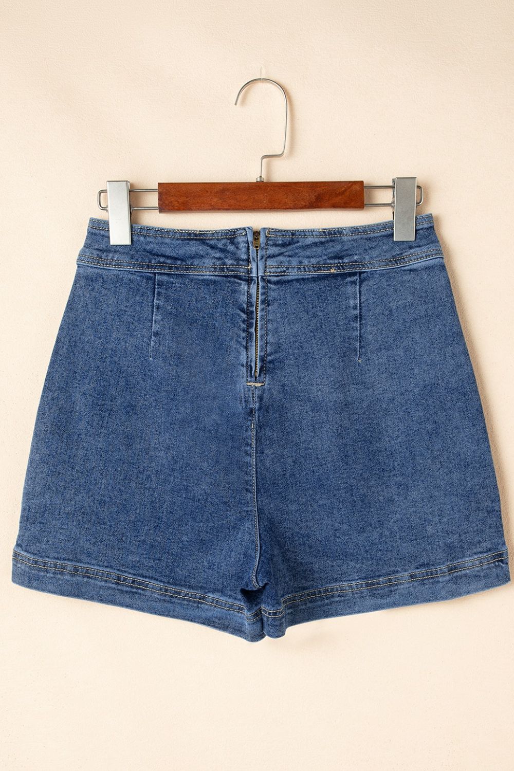 Asymmetrical Denim Skort with Pockets - Tigbul's Variety Fashion Shop