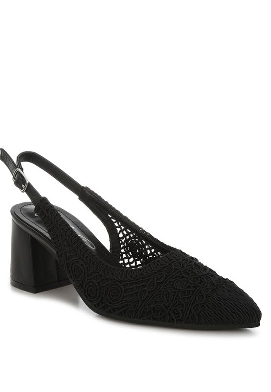 Tolina Woven Design Slingback Sandals - Tigbul's Variety Fashion Shop