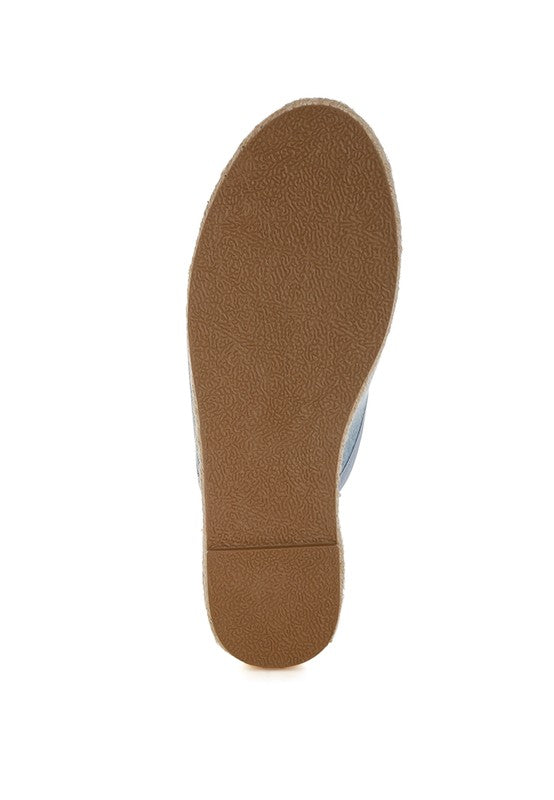 Midori Denim Slip-On Mules - Tigbul's Variety Fashion Shop