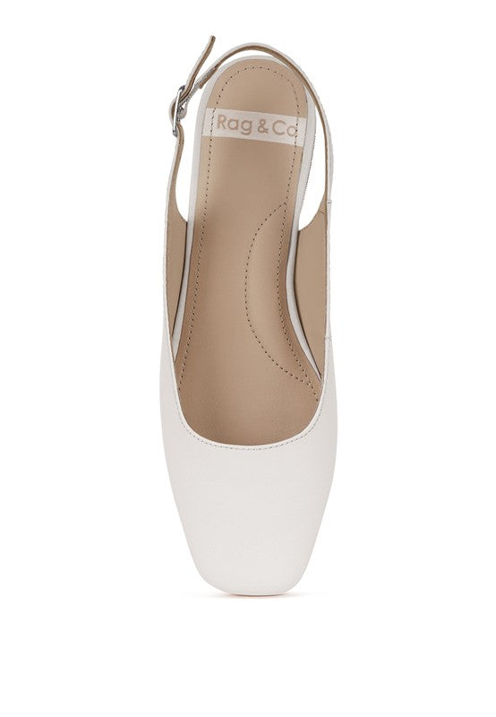 Sozani Real Soft Leather Slingback Flats - Tigbul's Variety Fashion Shop