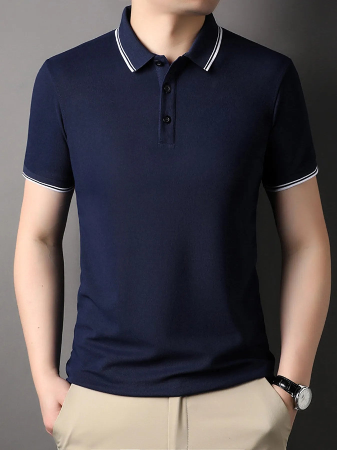 Men's Plus Size Button Detail Short Sleeve Polo - Tigbul's Variety Fashion Shop