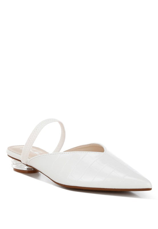 Renata Fantasy Heel Croco Mules - Tigbul's Variety Fashion Shop