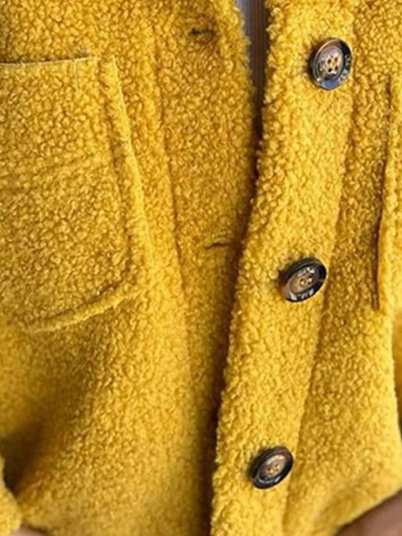 Full Size Single-Breasted Sherpa Shacket Plus Size - Tigbul's Variety Fashion Shop
