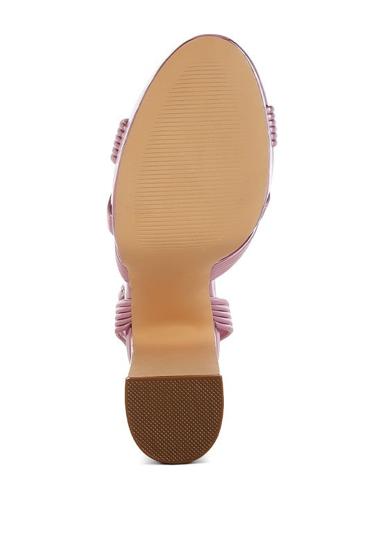 Socialite Metallic Ankle Strap Heel Sandals - Tigbul's Variety Fashion Shop