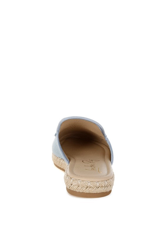 Midori Denim Slip-On Mules - Tigbul's Variety Fashion Shop