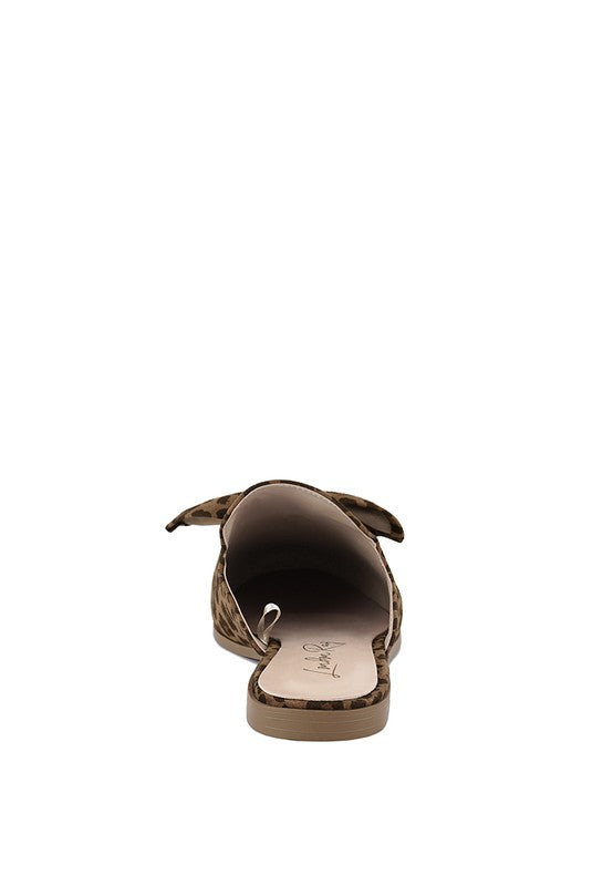 Casual Walking Mules Flats with Bow - Tigbul's Variety Fashion Shop