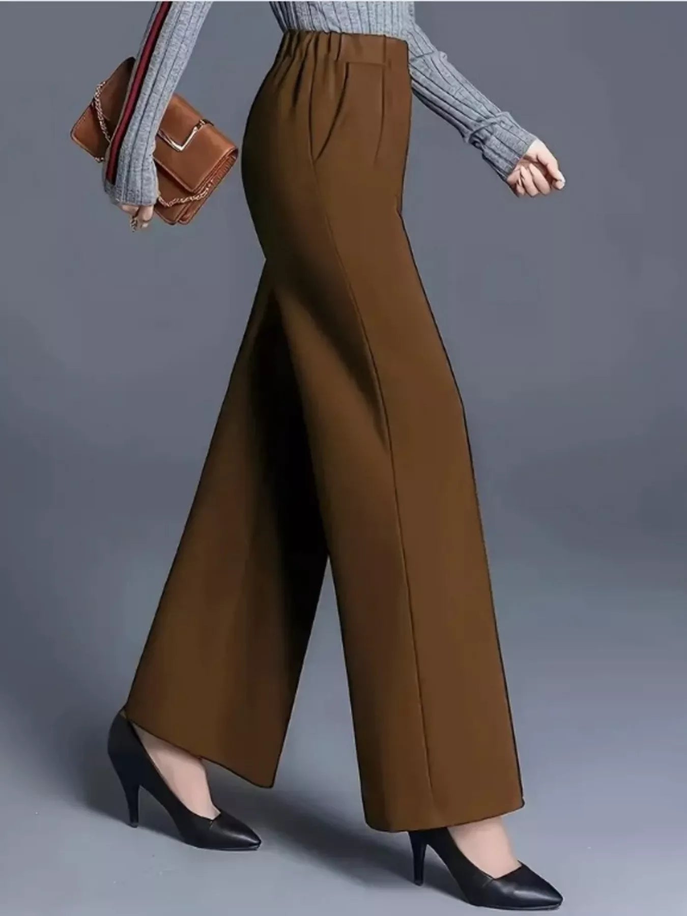 High-Waisted Wide Leg Pants - Tigbul's Variety Fashion Shop